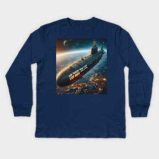 Alien Traveler Stop Wars a8 Kids Long Sleeve T-Shirt